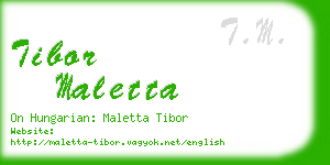 tibor maletta business card